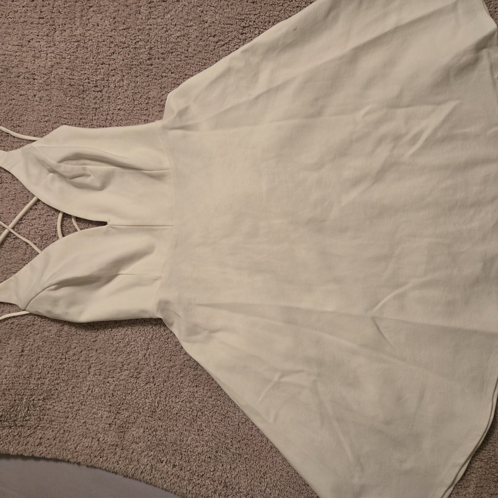 Lulus White Strappy Skater Dress